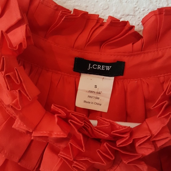 J.CREW red silk blouse - Picture 2 of 5